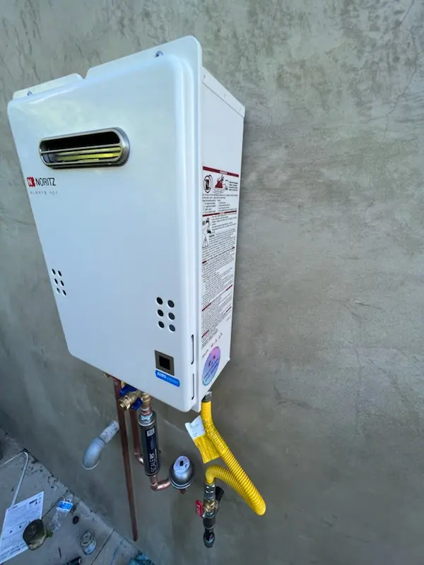 Tankless water heater installation for Fern Hill homes